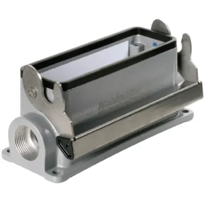 Surface mount housing, size B24, die-cast aluminum, M25, angled, longitudinal bow locking, IP65, 1901560000 - 1