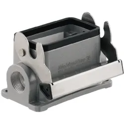 Surface mount housing, size B10, die-cast aluminum, M20, angled, longitudinal bow locking, IP65, 1901620000