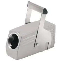 Grommet housing, size D64, die-cast aluminum, M40, angled, central locking, IP65, 1904690000