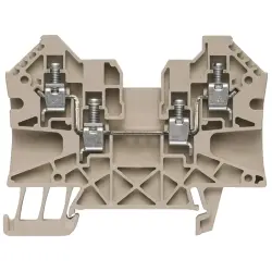 Through terminal block, screw connection, 0.5-4.0 mm², 4 pole, 32 A, 8 kV, dark beige, 1905060000