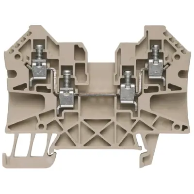 Through terminal block, screw connection, 0.5-4.0 mm², 4 pole, 32 A, 8 kV, dark beige, 1905060000 - 1