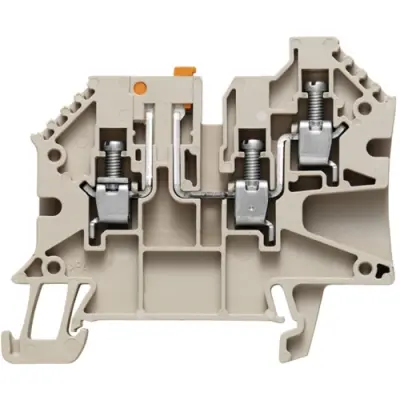 Disconnect/test-disconnect terminal block, screw connection, 0.5-4.0 mm², 27 A, 6 kV, dark beige, 1905080000 - 1