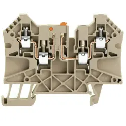 Disconnect/test-disconnect terminal block, screw connection, 0.5-4.0 mm², 27 A, 6 kV, dark beige, 1905100000