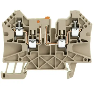Disconnect/test-disconnect terminal block, screw connection, 0.5-4.0 mm², 27 A, 6 kV, dark beige, 1905100000 - 1