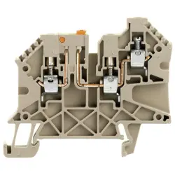 Disconnect/test-disconnect terminal block, screw connection, 0.5-4.0 mm², 27 A, 6 kV, dark beige, 1905110000