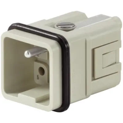 Pin contact insert, 1, 5 pole, unequipped, crimp connection, with PE contact, 1912440000 - 1