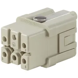 Socket contact insert, 1, 5 pole, unequipped, crimp connection, with PE contact, 1912460000
