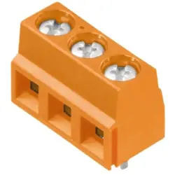 PCB terminal, 3 pole, pitch 5.08 mm, AWG 28-16, 15 A, screw connection, orange, 1912530000