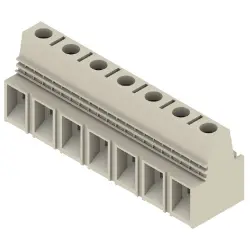 PCB terminal, 7 pole, pitch 15 mm, AWG 16-4, 85 A, screw connection, pebble gray, 1919100000