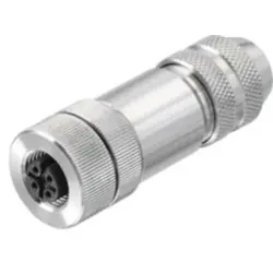 Jack, M12, 5 pole, tension clamp connection, straight, 1920730000