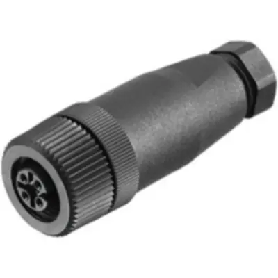 Jack, M12, 5 pole, screw connection, straight, 1921070000 - 1