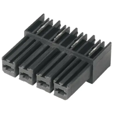 Socket header, 4 pole, pitch 7.62 mm, angled, black, 1928300000 - 1