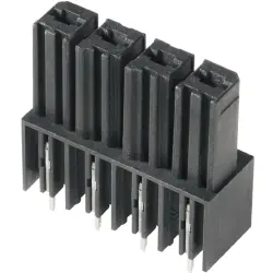 Socket header, 3 pole, pitch 7.62 mm, straight, black, 1928620000