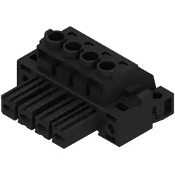 Socket header, 4 pole, pitch 7.62 mm, straight, black, 1929760000