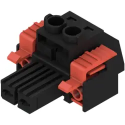 Socket header, 2 pole, pitch 7.62 mm, straight, black, 1930050000