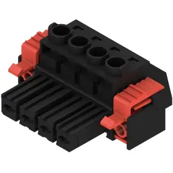 Socket header, 4 pole, pitch 7.62 mm, straight, black, 1930070000