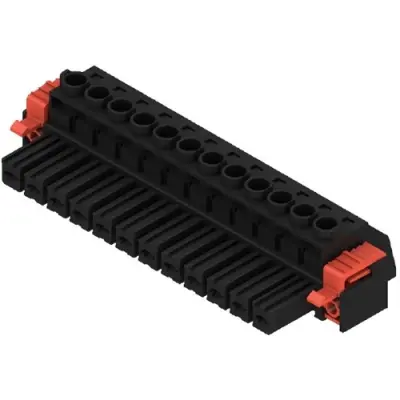 Socket header, 12 pole, pitch 7.62 mm, straight, black, 1930150000 - 1