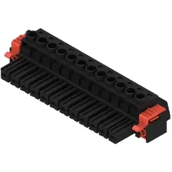 Socket header, 12 pole, pitch 7.62 mm, straight, black, 1930150000