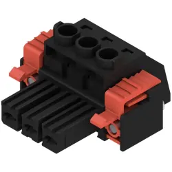 Socket header, 3 pole, pitch 7.62 mm, straight, black, 1930170000