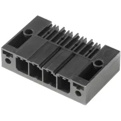 Pin header, 2 pole, pitch 7.62 mm, angled, black, 1930380000