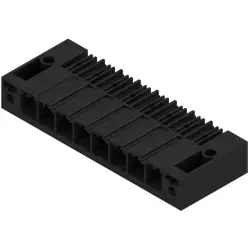 Pin header, 8 pole, pitch 7.62 mm, angled, black, 1930440000
