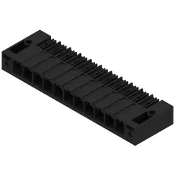 Pin header, 11 pole, pitch 7.62 mm, angled, black, 1930470000
