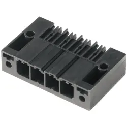 Pin header, 6 pole, pitch 7.62 mm, angled, black, 1930530000