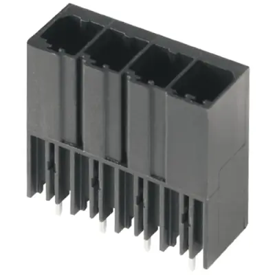 Pin header, 2 pole, pitch 7.62 mm, straight, black, 1930600000 - 1