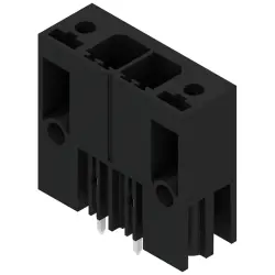 Pin header, 2 pole, pitch 7.62 mm, straight, black, 1930710000