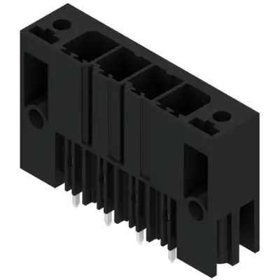 Pin header, 4 pole, pitch 7.62 mm, straight, black, 1930730000 - 1