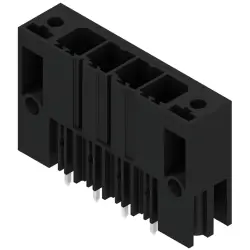 Pin header, 4 pole, pitch 7.62 mm, straight, black, 1930730000
