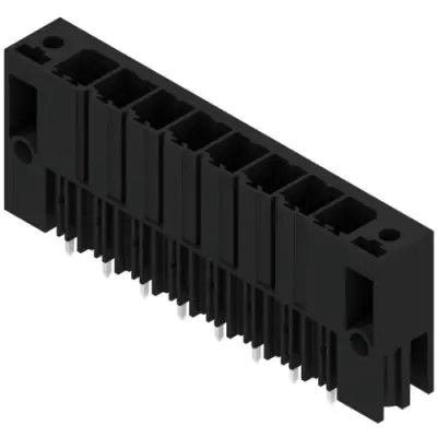 Pin header, 8 pole, pitch 7.62 mm, straight, black, 1930770000 - 1