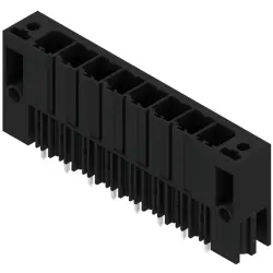 Pin header, 8 pole, pitch 7.62 mm, straight, black, 1930770000