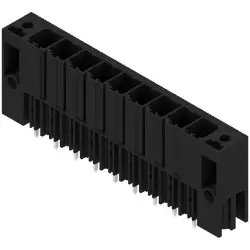 Pin header, 9 pole, pitch 7.62 mm, straight, black, 1930780000