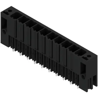 Pin header, 10 pole, pitch 7.62 mm, straight, black, 1930790000 - 1