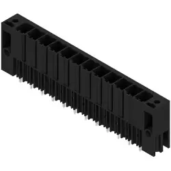 Pin header, 12 pole, pitch 7.62 mm, straight, black, 1930810000