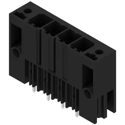 Pin header, 4 pole, pitch 7.62 mm, straight, black, 1930840000 - 1