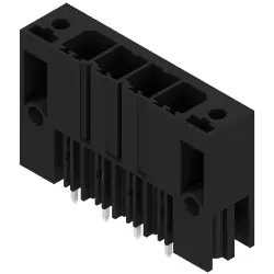 Pin header, 4 pole, pitch 7.62 mm, straight, black, 1930840000