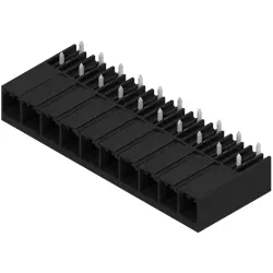 Pin header, 10 pole, pitch 7.62 mm, angled, black, 1931340000