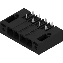 Pin header, 4 pole, pitch 7.62 mm, angled, black, 1931390000