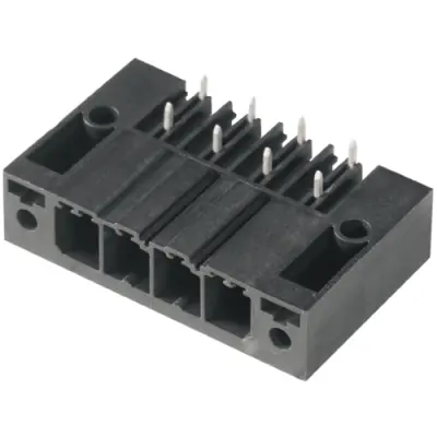 Pin header, 8 pole, pitch 7.62 mm, angled, black, 1931540000 - 1