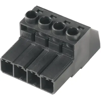 Pin header, 5 pole, pitch 7.62 mm, straight, black, 1931660000 - 1