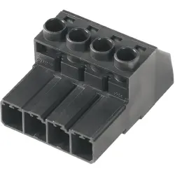 Pin header, 5 pole, pitch 7.62 mm, straight, black, 1931660000