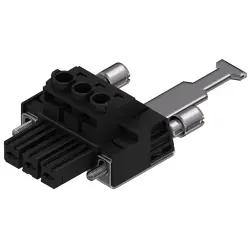 Socket header, 3 pole, pitch 7.62 mm, straight, black, 1933340000