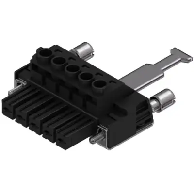 Socket header, 5 pole, pitch 7.62 mm, straight, black, 1933360000 - 1