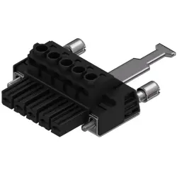 Socket header, 5 pole, pitch 7.62 mm, straight, black, 1933360000