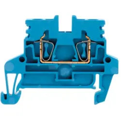 Through terminal block, spring balancer connection, 0.5-2.5 mm², 2 pole, 24 A, 6 kV, blue, 1933710000