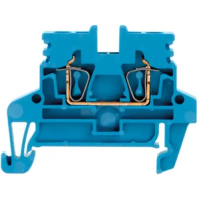 Through terminal block, spring balancer connection, 0.5-2.5 mm², 2 pole, 24 A, 6 kV, blue, 1933710000 - 1