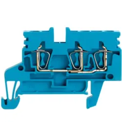 Through terminal block, spring balancer connection, 0.5-2.5 mm², 3 pole, 24 A, 6 kV, blue, 1933730000
