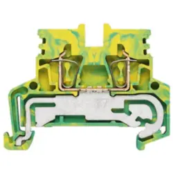 Protective conductor terminal, spring balancer connection, 0.5-2.5 mm², 2 pole, 300 A, 6 kV, yellow/green, 1933760000